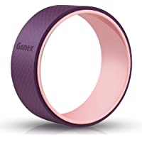 Gonex Rueda de yoga- 33 cm para estiramiento de dolor de espalda con almohadilla externa de 10 mm de grosor- resistente…